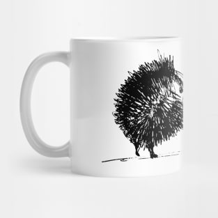 Black ink halloween hedgehog Mug